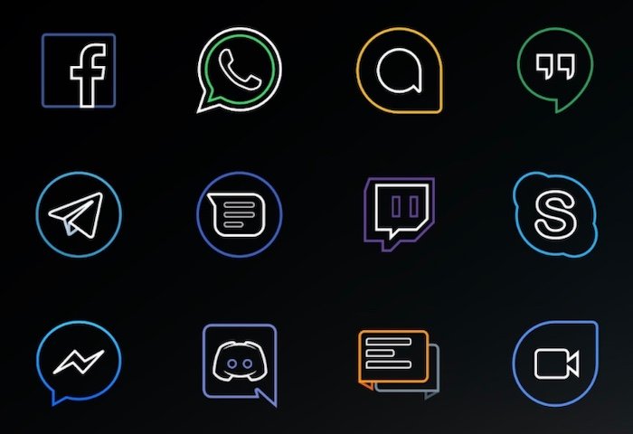 iconos de contorno paquete de iconos de android
