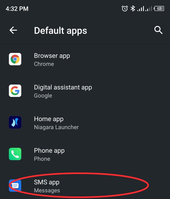 la aplicación de mensajes de Android no funciona