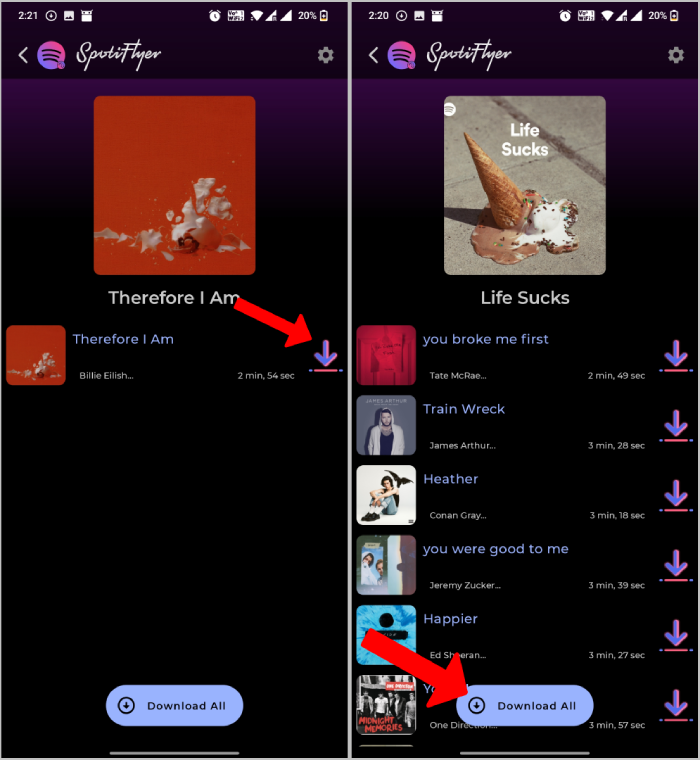 descargar canciones y listas de reproducción usando la aplicación spotiflyer