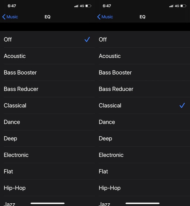 cómo usar el ecualizador de música incorporado en el iPhone - paso 2